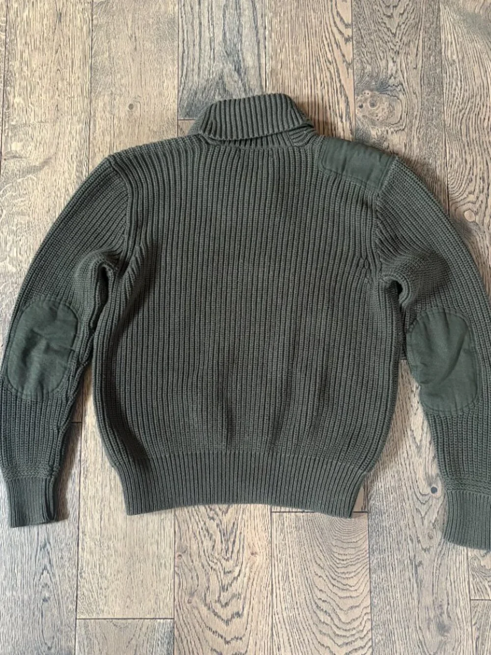 Vintage Polo Ralph Lauren Sweater Men's Medium Green Military Knit Shawl Collar